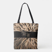 Monogram Bruin Goud Vuurwerk Canvas tas (Achterkant)