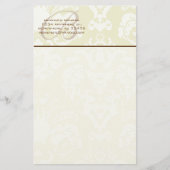 Monogram bruin-groene en crèmeartikelen briefpapier (Voorkant)
