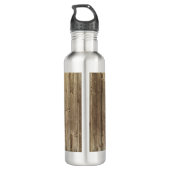 Monogram bruin hout Handsome Personalized Waterfles (Achterkant)