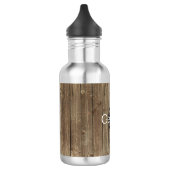 Monogram bruin hout Handsome Personalized Waterfles (Links)