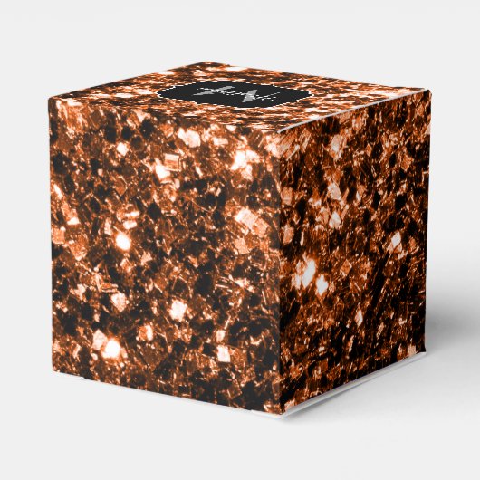 Monogram bruin koper smeltkroes bedankdoosjes (Achterkant)