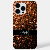 Monogram bruin koper smeltkroes Case-Mate iPhone case (Achterkant)