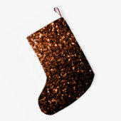 Monogram bruin koper smeltkroes kleine kerstsok (Achterkant (Hangend))