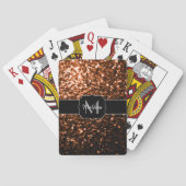 Monogram bruin koper smeltkroes pokerkaarten (Achterkant)