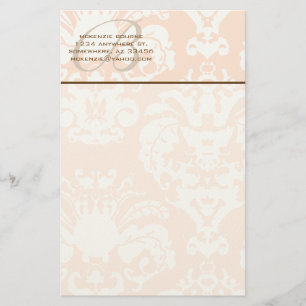 Monogram Bruin & Koraal Stationery Briefpapier