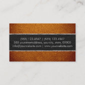 Monogram bruin leder Kijk Visitekaartje (Achterkant)