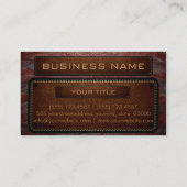 Monogram bruin leder Kijk Visitekaartje (Achterkant)