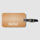 Monogram bruin leer geweven bagagelabel (Voorkant (horizontaal))