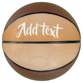 Monogram bruin leer geweven basketbal (Voorkant)