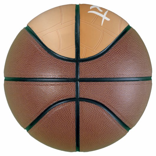 Monogram bruin leer geweven basketbal (Rechts)