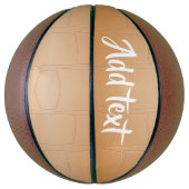 Monogram bruin leer geweven basketbal (Verticaal)