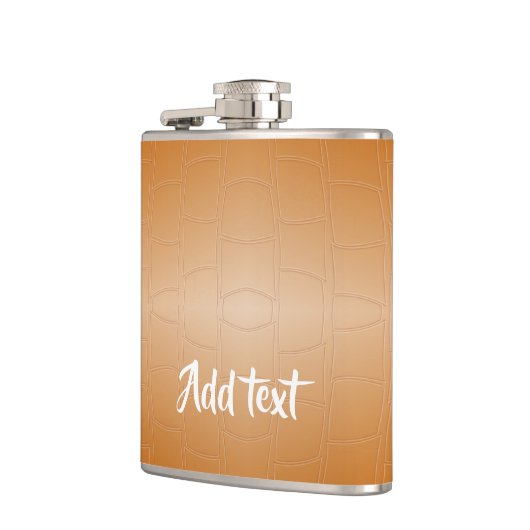 Monogram bruin leer geweven heupfles (Links)