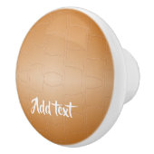 Monogram bruin leer geweven keramische knop (Rechts)