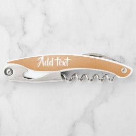 Monogram bruin leer geweven kurkentrekker