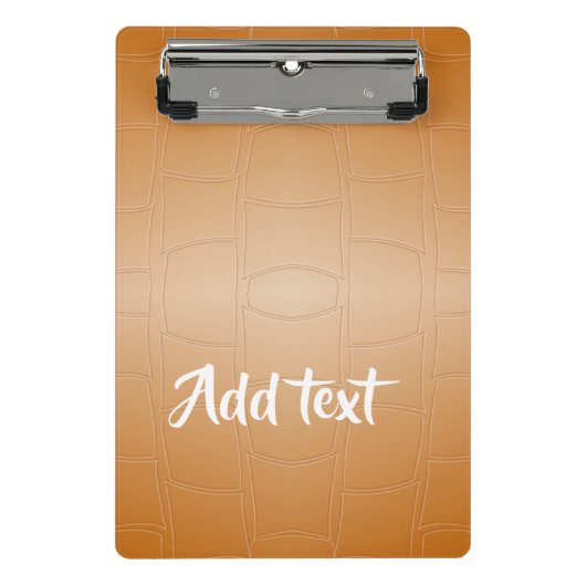 Monogram bruin leer geweven mini klembord (Voorkant)