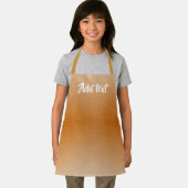 Monogram bruin leer geweven schort (Insitu)