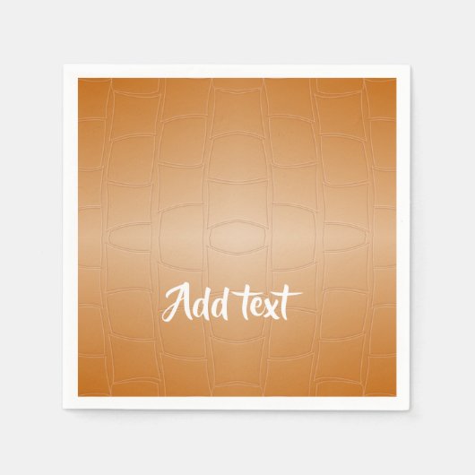 Monogram bruin leer geweven servet (Voorkant)