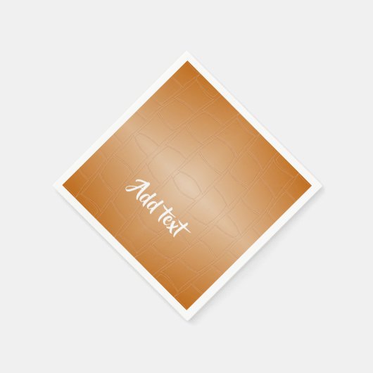 Monogram bruin leer geweven servet (Hoek)