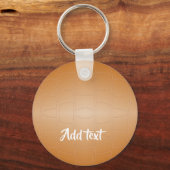 Monogram bruin leer geweven sleutelhanger (Voorkant)