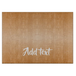 Monogram bruin leer geweven snijplank