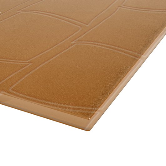 Monogram bruin leer geweven snijplank (Hoek)