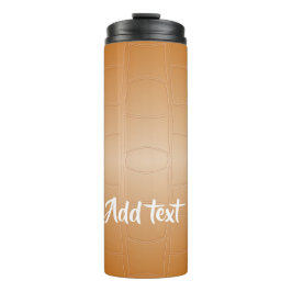 Monogram bruin leer geweven thermosbeker