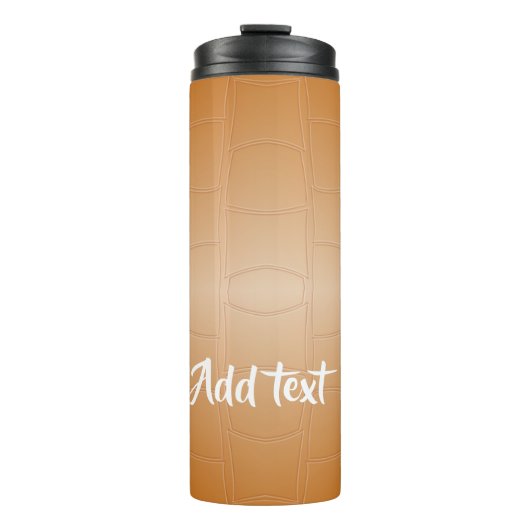 Monogram bruin leer geweven thermosbeker (Voorkant)