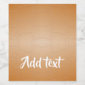 Monogram bruin leer geweven wijn etiket (Enkel label)