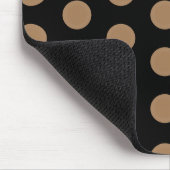 Monogram Bruin Polka Dot Zwart Wit Script Muismat (Hoek)