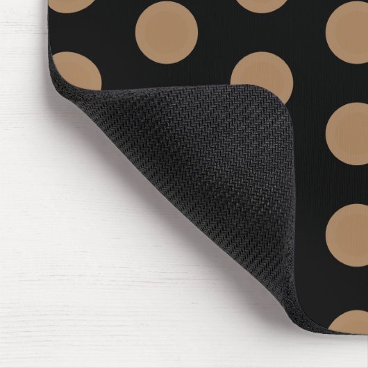 Monogram Bruin Polka Dot Zwart Wit Script Muismat (Hoek)