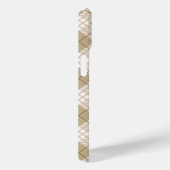 Monogram bruin Tan beige Tartan Buffalo Case-Mate iPhone Case (Achterkant / Rechts)