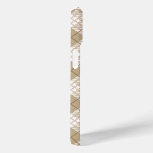 Monogram bruin Tan beige Tartan Buffalo Case-Mate iPhone Case (Achterkant / Rechts)