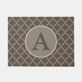 Monogram Bruin Welkom Mat Deurmat Rug Gift (Voorkant)