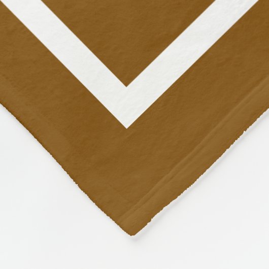 Monogram Bruin & Wit Trouwkoppels Namen Fleece Deken (Hoek)