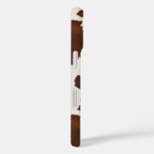 Monogram Bruine Koehuid Case-Mate iPhone Case (Achterkant / Rechts)