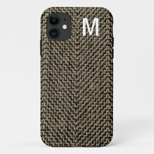 Monogram bruine tweed iPhone 5 hoes (Achterkant)