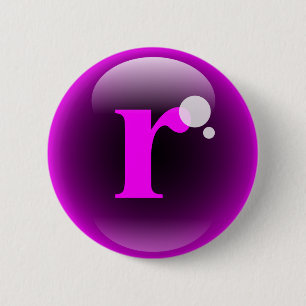 Monogram Bubble R Ronde Button 5,7 Cm