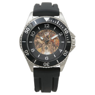 Monogram Buck in Herfst Camo Witte Staart Herten Horloge