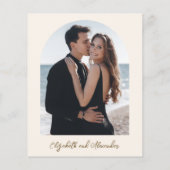 Monogram budget bruiloft uitnodigingen (Achterkant)