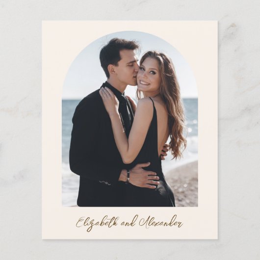 Monogram budget bruiloft uitnodigingen (Achterkant)