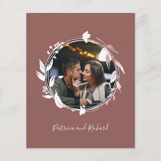 Monogram budget bruiloft uitnodigingen (Achterkant)