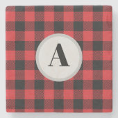 Monogram Buffalo Check Patroon Stenen Onderzetter (Voorkant)