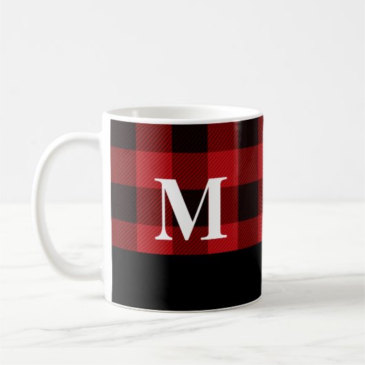 Monogram Buffalo Plaid Koffiemok (Links)