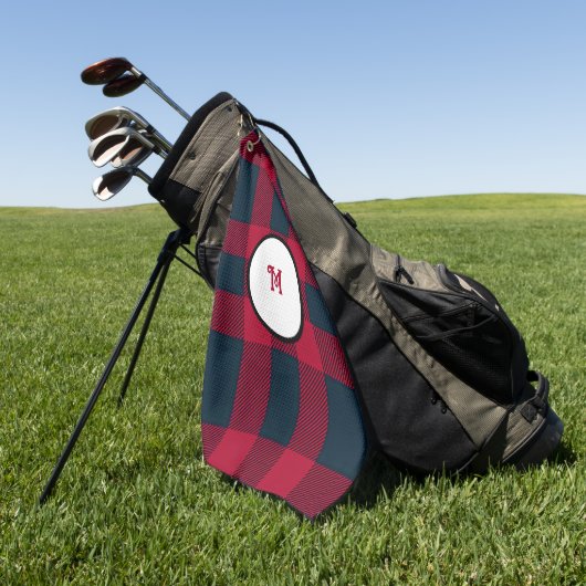 Monogram buffelvlek golfhanddoek (Groen)