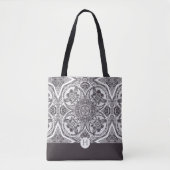 Monogram Bumblebees Mandala Canvas tas (Voorkant)