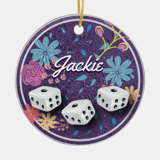 Monogram Bunco- of Bunco-Ornament Keramisch Ornament (Voorkant)