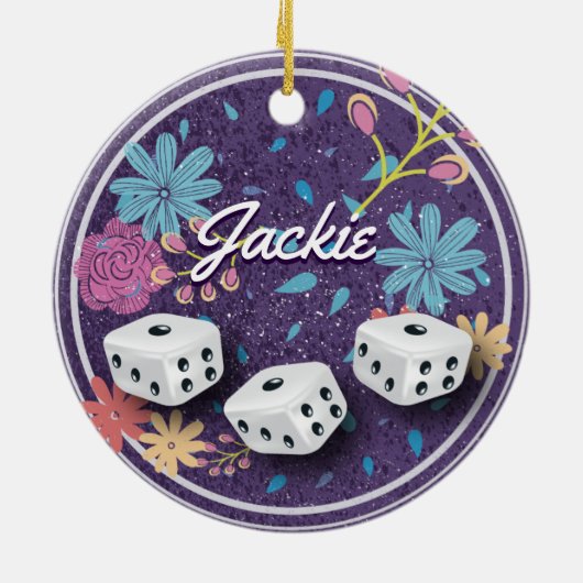  Monogram Bunco- of Bunco-Ornament Keramisch Ornament (Achterkant)