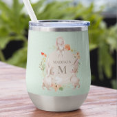 Monogram Bunny Rabbits Floral Easter, op maat gesn