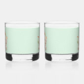 Monogram Bunny Rabbits Floral Easter, op maat gesn Whisky Glas (Links)