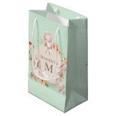 Monogram Bunny Rabbits Floral gepersonaliseerd Bab Klein Cadeauzakje (Voorkant Gekanteld)